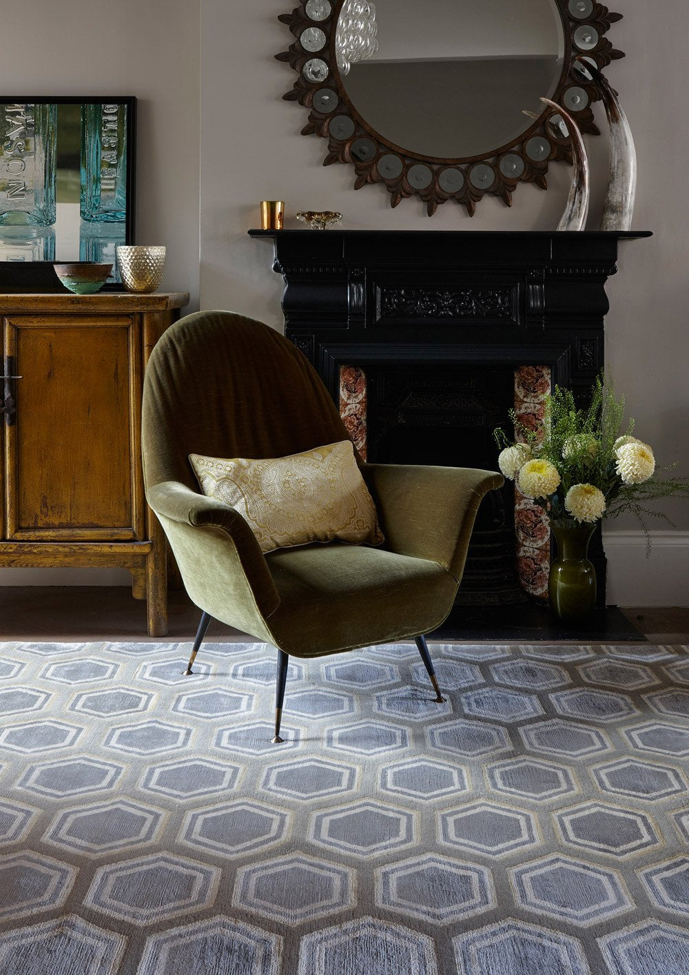 Hex Handwoven New Zealand Wool Rug