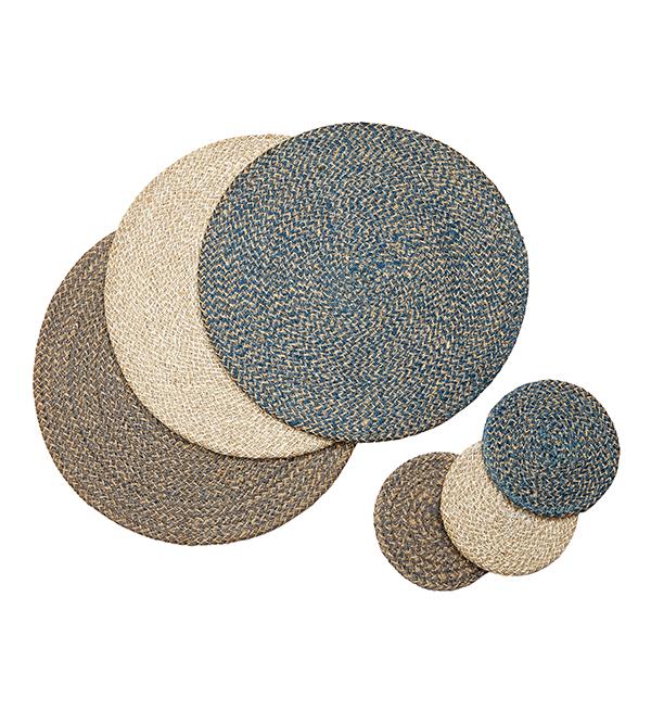 Jute Coasters Pearl White Natural Fibre Dining Tableware