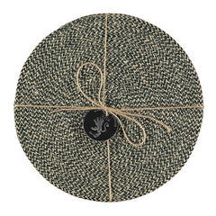  Jute Placemats Olive Green Fibre Dining Serving Mats Tableware