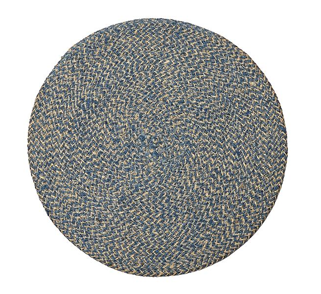 Jute Placemats Cornflower Blue Fibre Dining Serving Mats Tableware
