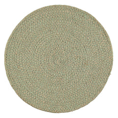 Set of 4 Handwoven Jute Placemats in Limpid Green