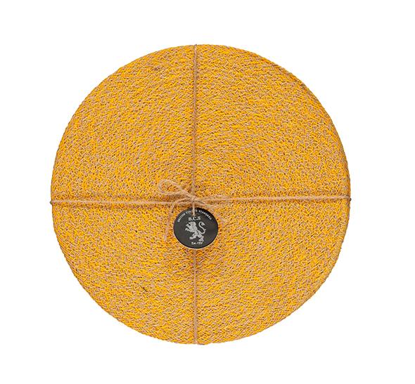 Jute Placemat In Indian Yellow
