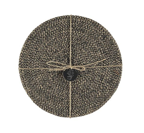 Jute Placemats In Jet Black