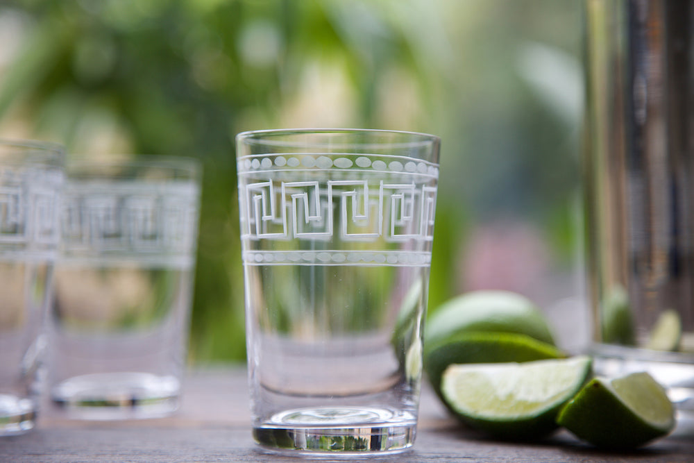 Set of 6 'Greek Key' Tumblers 