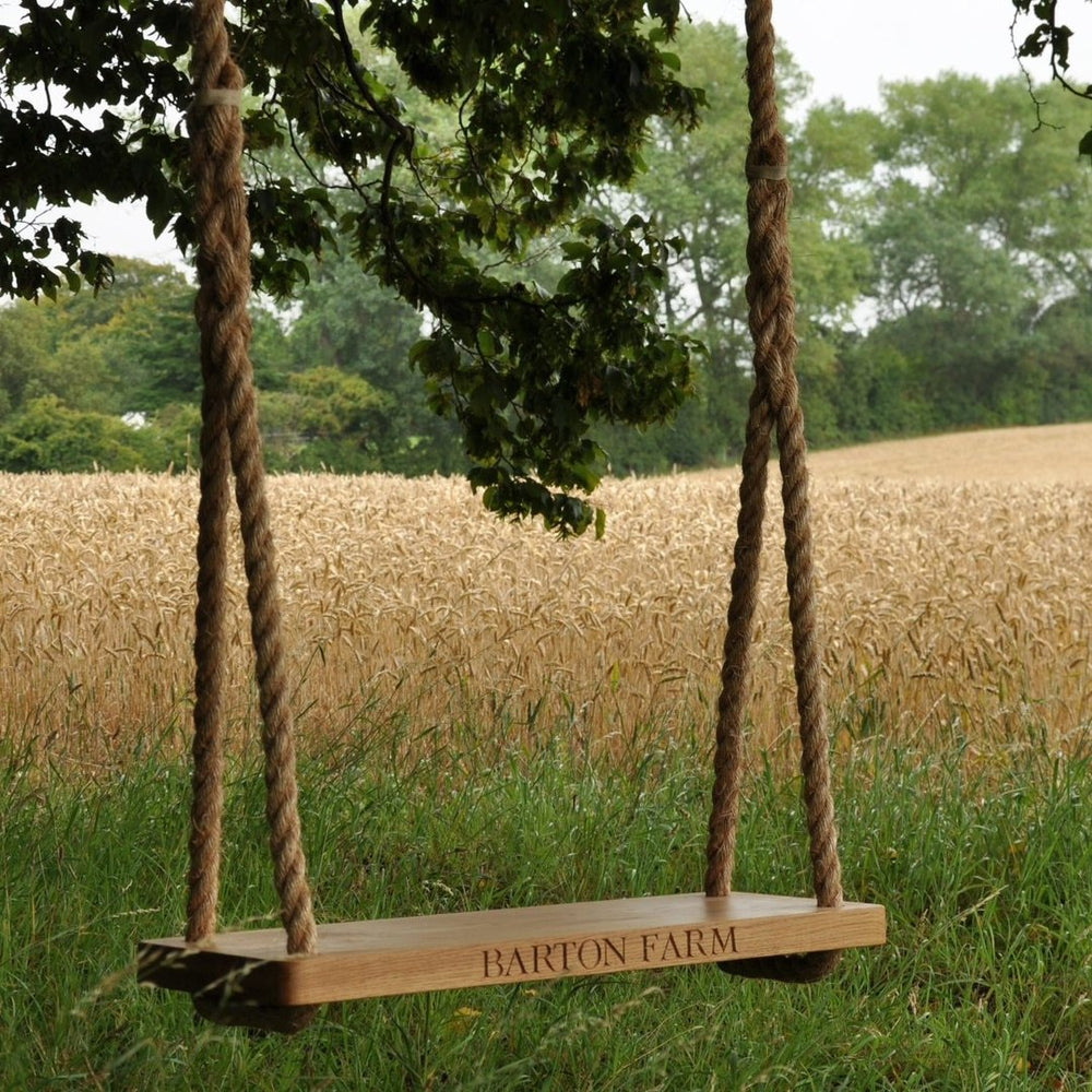 Solid Oak Personalised Large Swing | Oak & Rope Company