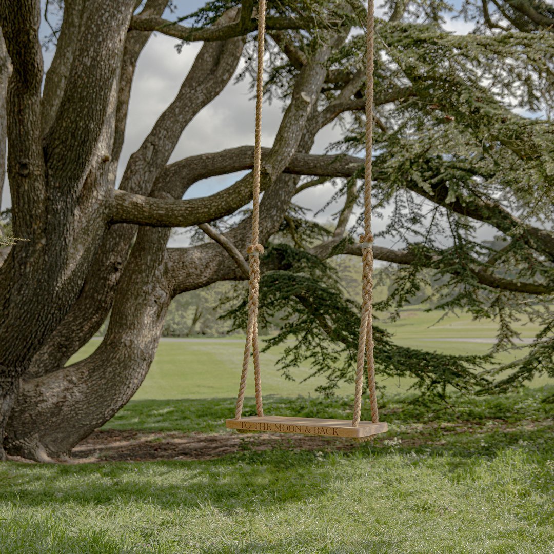Solid Oak Personalised Large Swing | Oak & Rope Company