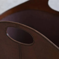 Leather Curved Storage Basket | Life of Riley 