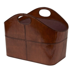 Leather Curved Storage Basket | Life of Riley 