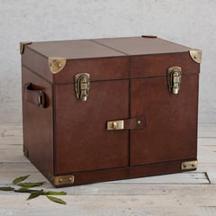 Leather Drinks Chest with Tools & Ice Bucket | Life of Riley 