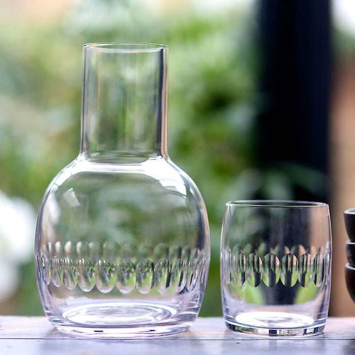 Crystal Carafe Set with Lens Design