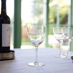 Set of 6 Crystal Red Wine Glasses with Lens Design | The Vintage List