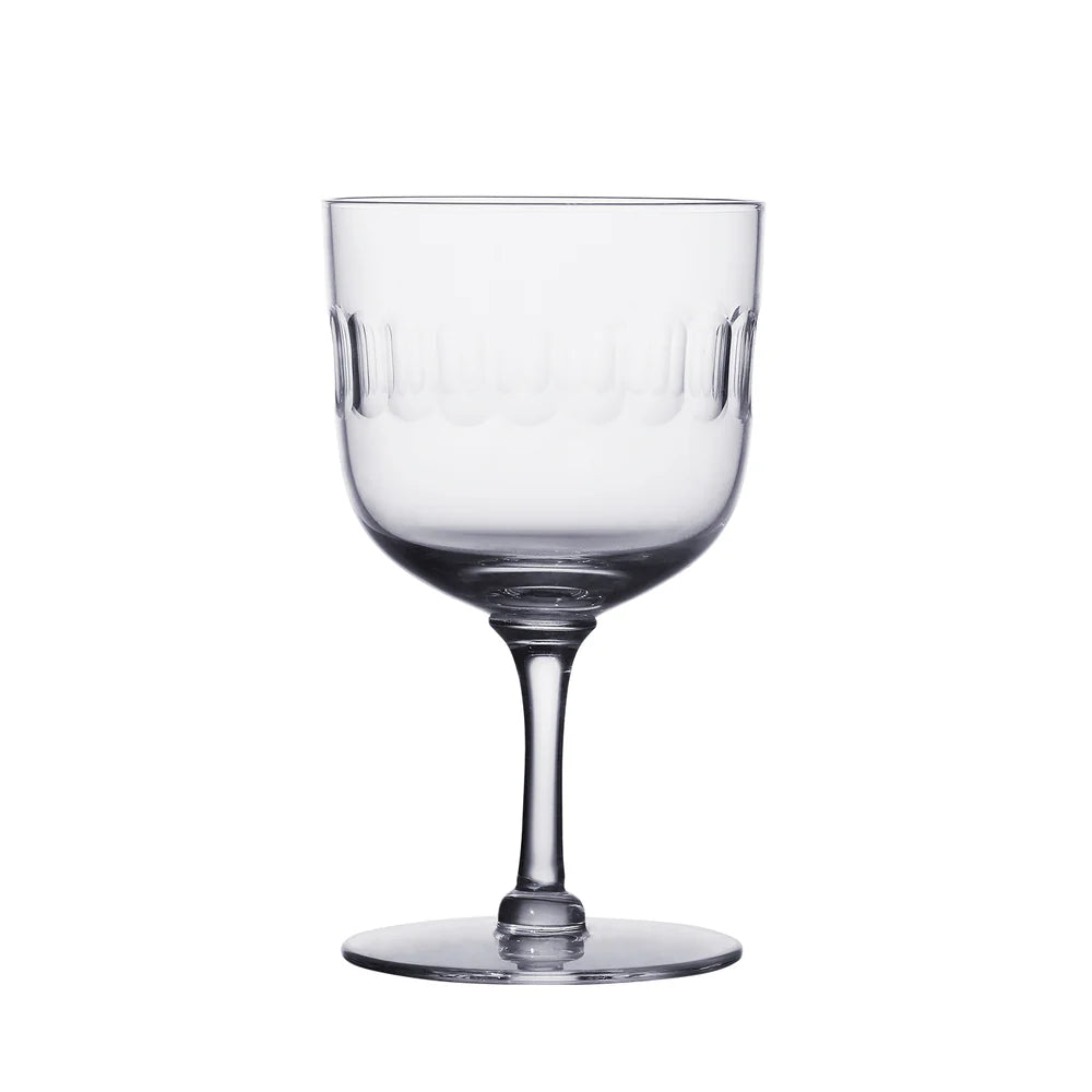 Set of 4 Crystal Daphne Wine Glasses | Lens Design | Vintage List 