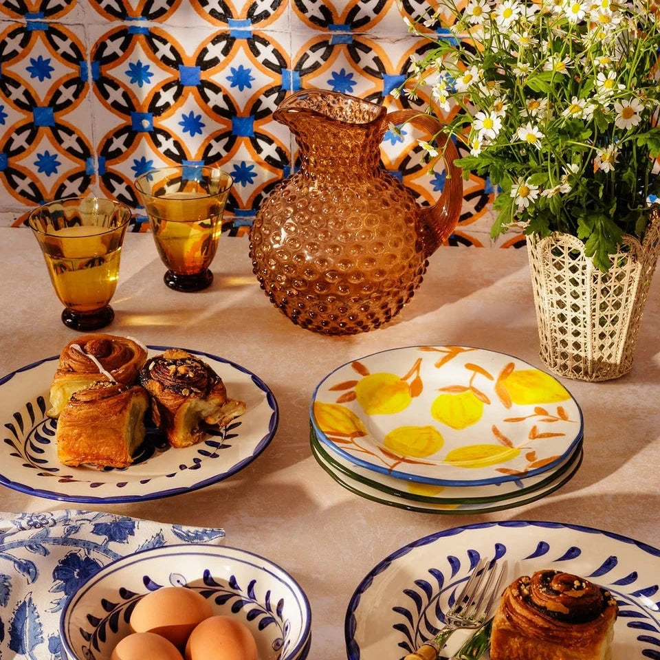 Set of 4 Buds in May Hand-Painted Dinner Plates |  After Matisse | Casa by JJ