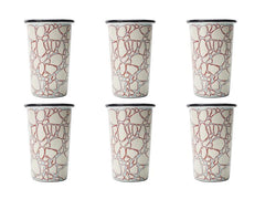 The Zephyr Set of 6 Handmade Striped Tumblers