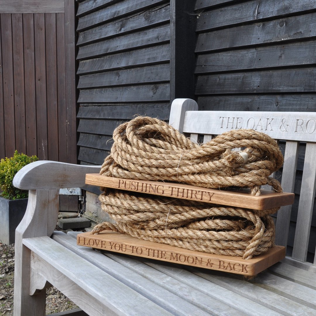 Solid Oak Personalised Medium Swing | Oak & Rope Company