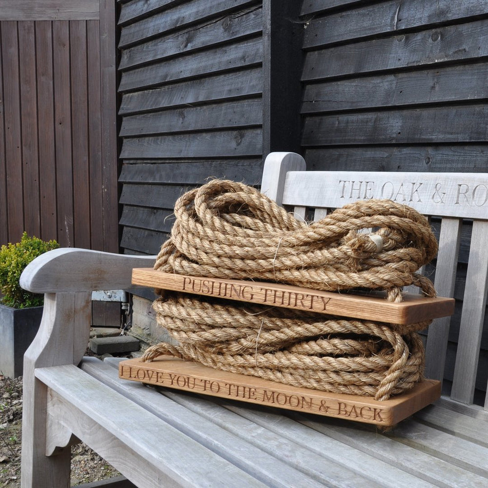 Solid Oak Personalised Medium Swing | Oak & Rope Company