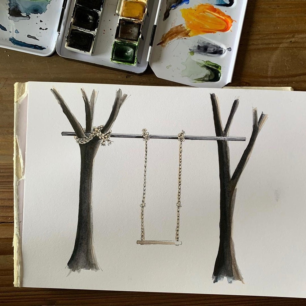 Solid Oak Personalised Medium Swing | Oak & Rope Company