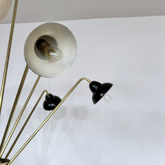 Mid Century Italian Brass Sputnik Chandelier