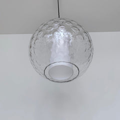 Mid-Century Czech Bubbled Glass Shade Pendant