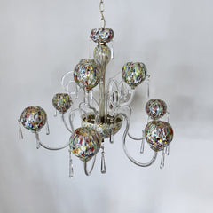Murano Millefiori Art Glass Chandelier