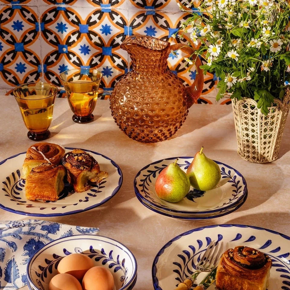 Set of 4 Blue & White Floral Table Napkins | Cass By JJ