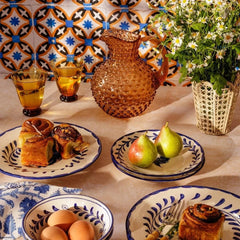 Set of 4 Blue & White Floral Table Napkins | Cass By JJ