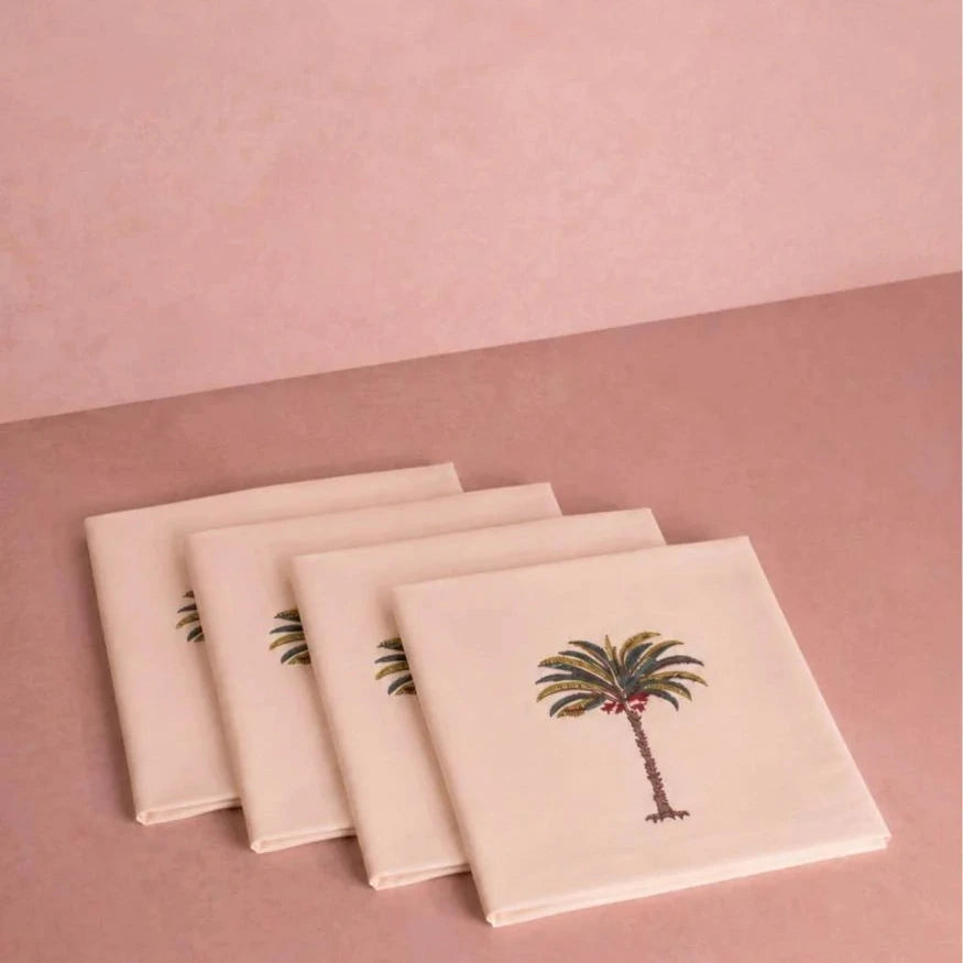 Set of 4 Palm Tree Table Napkins | Cass By JJ
