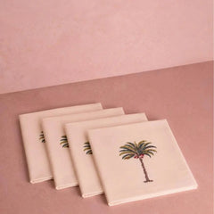 Set of 4 Palm Tree Table Napkins | Cass By JJ