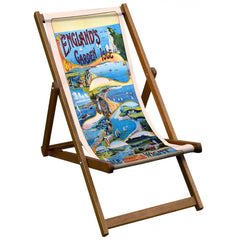 Vintage Inspired Wooden Deckchair- Isle of Wight- National Railway Museum Poster