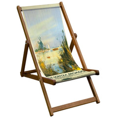 Vintage Inspired Wooden Deckchair- Norfolk Broads - National Railway Museum Poster