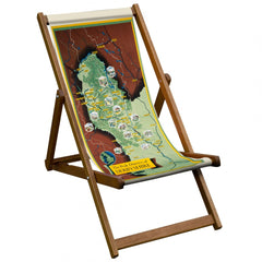 Vintage Inspired Wooden Deckchair- Derbyshire Peak District- National Railway Museum Poster