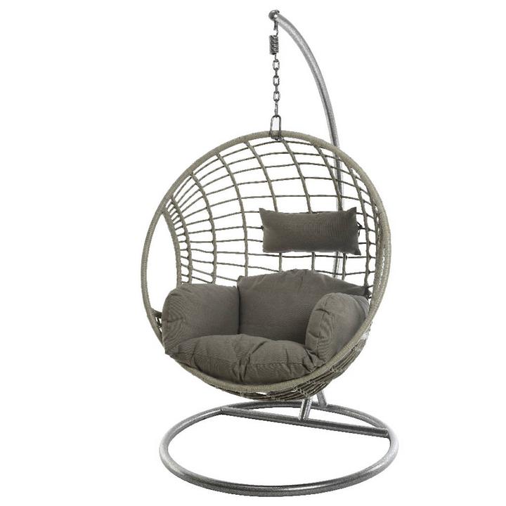 Grey Indoor Outdoor Hanging Egg Chair 