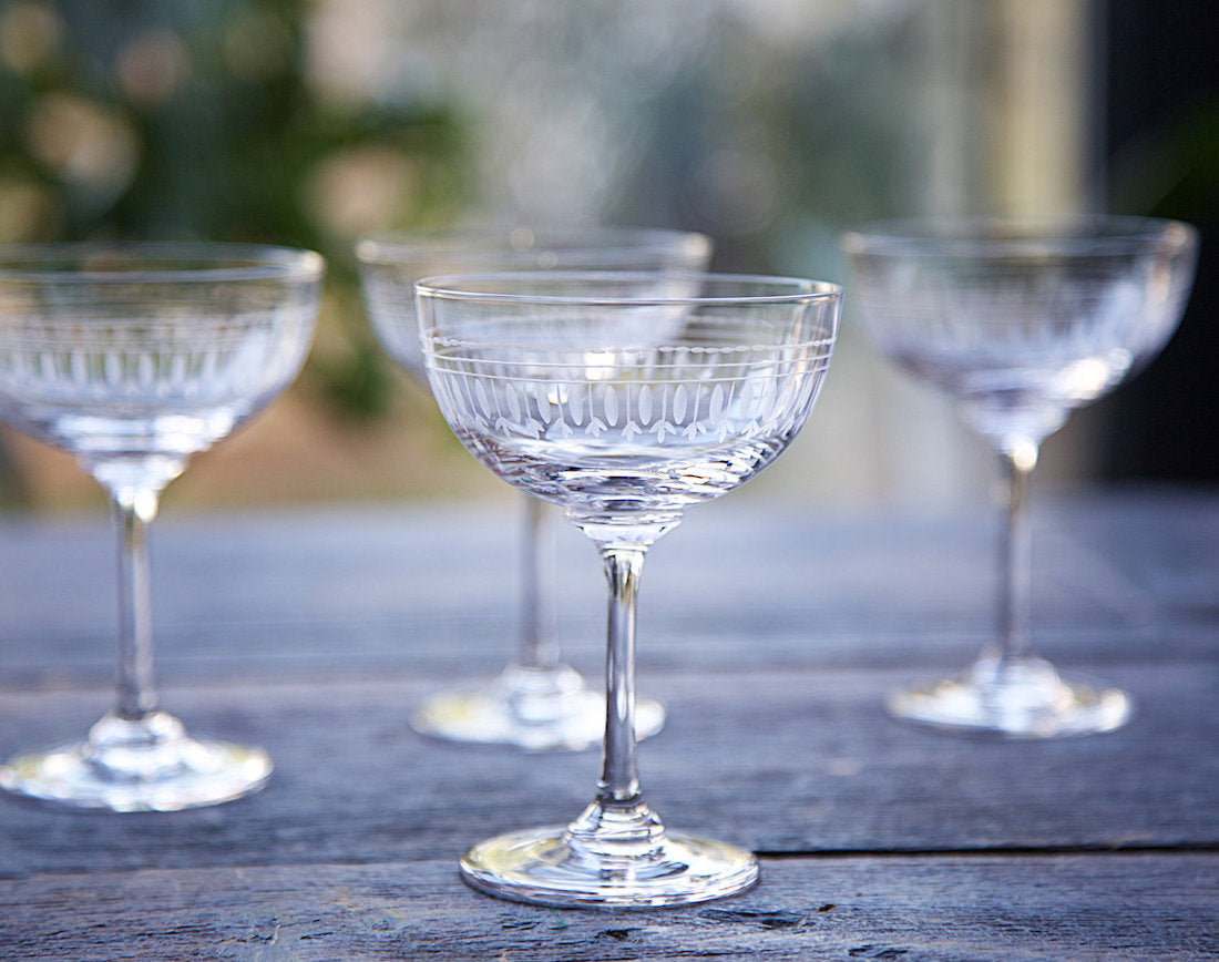 Set of 6 'Ovals' Champagne Glasses