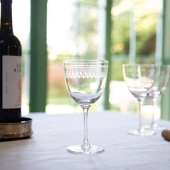 Set of 6 Crystal Red Wine Glasses with Oval Design | The Vintage List