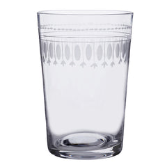 Set of 6 Crystal Tumblers with Oval Design