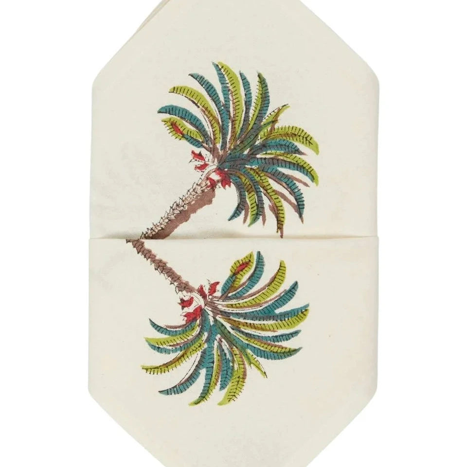 Set of 4 Palm Tree Table Napkins | Cass By JJ
