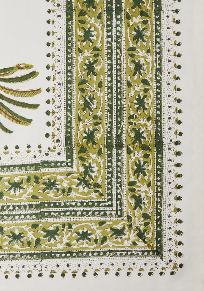 Palm Tree Tablecloth | Cream & Green | Cass By JJ