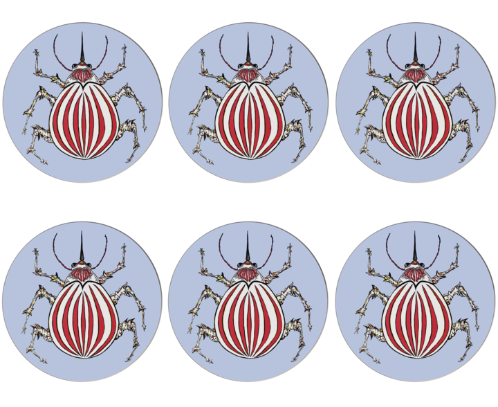 Ladybird Design Set of 6 Placemats