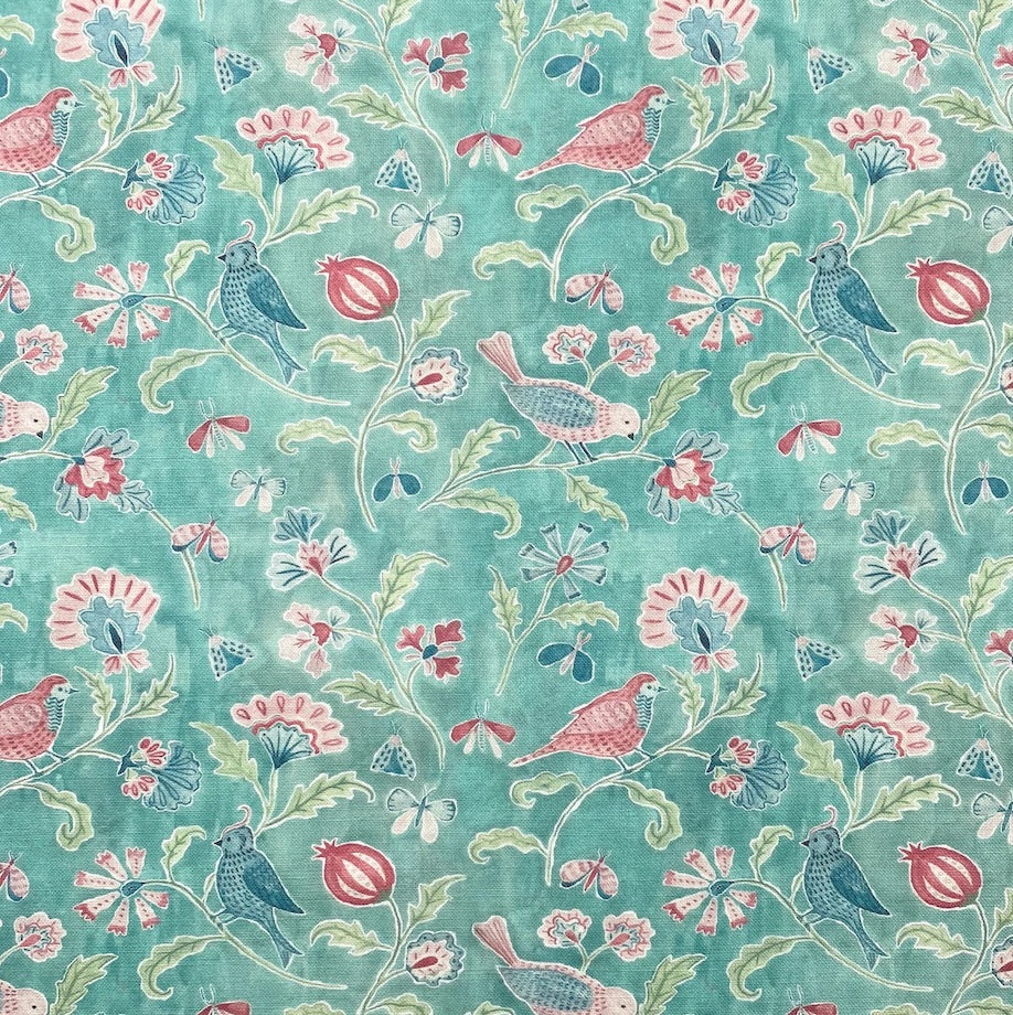 suzani jade fabric floral 