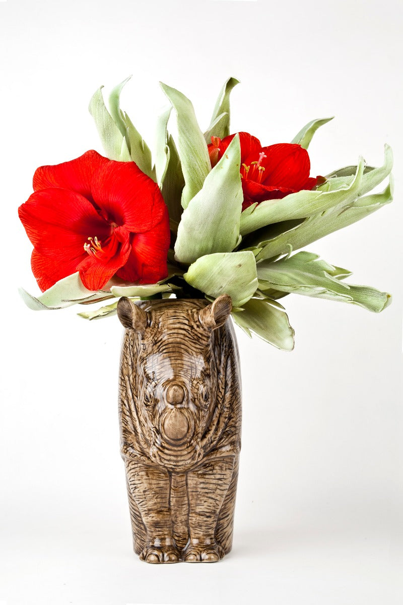 Rhino Flower Vase Quail Ceramics