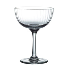 Set of 4 Crystal Champagne Saucers with Ripple Design | The Vintage List