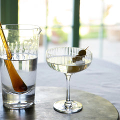 Set of 4 Crystal Cocktail Glasses with Ripple Design | The Vintage List