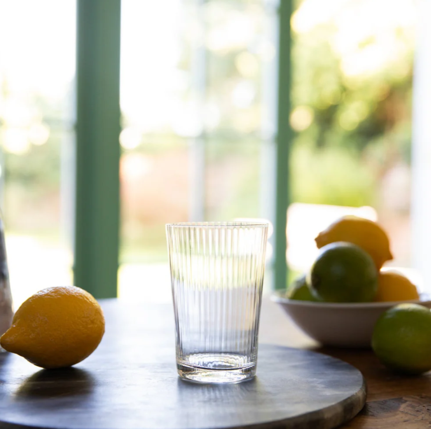 Set of 4 Crystal Tumblers with Ripple Design | The Vintage List