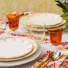 Set of 4 Pink, Red & Amber Coral Napkins | Cass By JJ