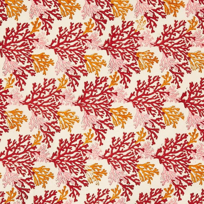 Rose Pink, Red & Amber Coral Cotton Tablecloth | Cass By JJ