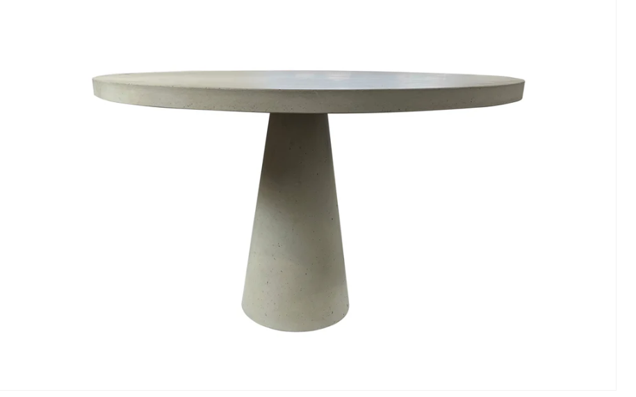 Solid Concrete Round Garden Table- Natural