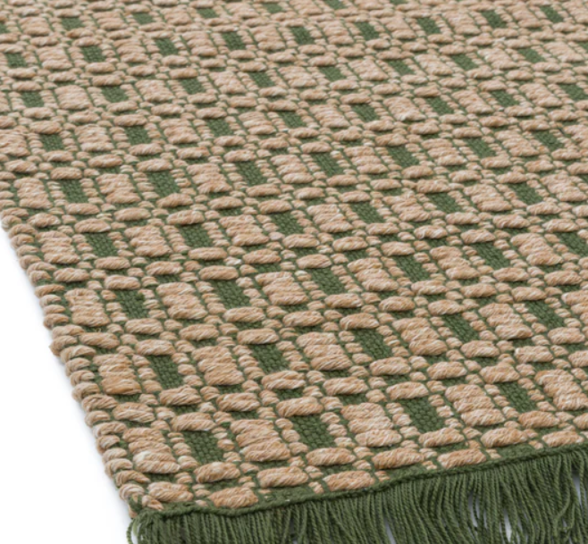 Jennifer Manners Mougins Flatwoven Forest Green Rug