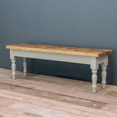 Farmhouse Style Bench with Turned Legs