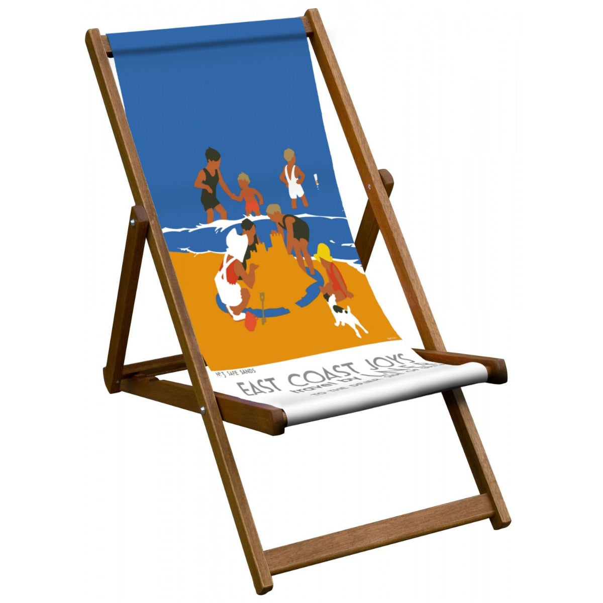 Vintage Inspired Wooden Deckchair- East Coast Joys - National Railway Museum Poster