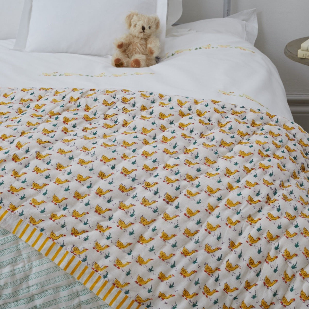 Yellow Cotton Baby's Quilt Sarah K